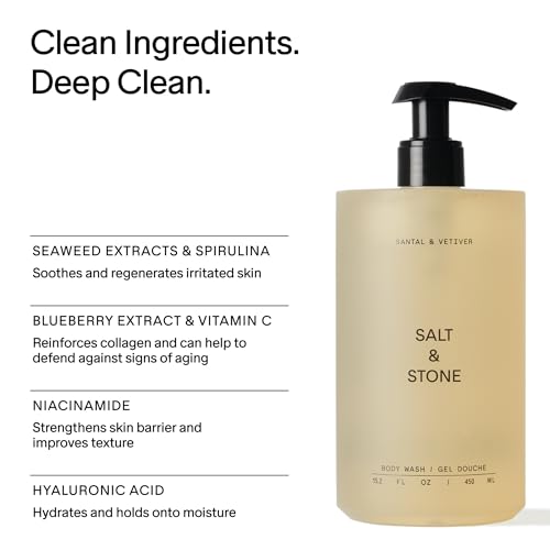 SALT & STONE Antioxidant-Rich Body Wash - Santal & Vetiver | Clea...