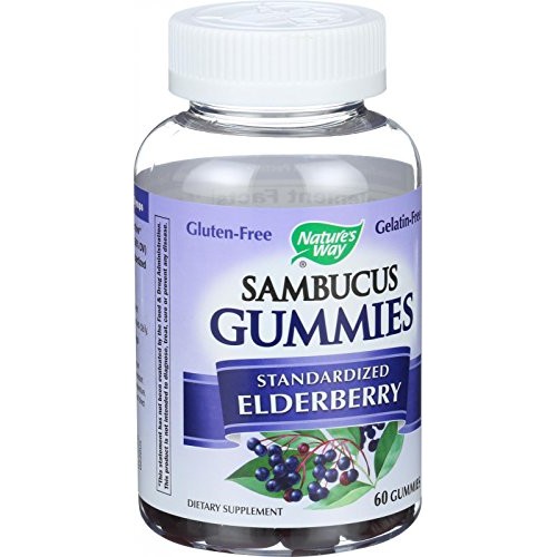 Natures Way Sambucus Elderberry Gummies, 60 gummies, Pack of 2