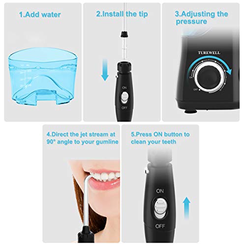Water Flosser, Dental Oral Irrigator for Teeth/Braces,10 Pressure...