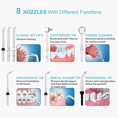 Water Flosser, Dental Oral Irrigator for Teeth/Braces,10 Pressure...