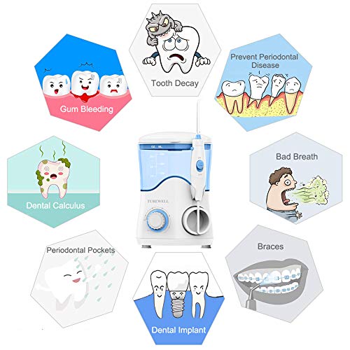 Water Flosser, Dental Oral Irrigator for Teeth/Braces,10 Pressure...