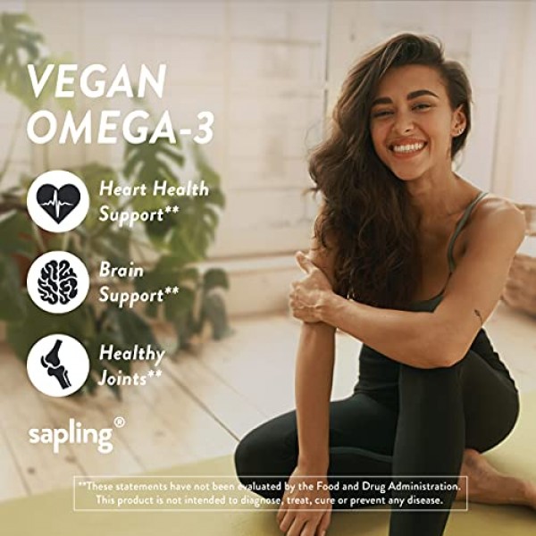 Vegan Omega 3 Supplement - Plant Based DHA & EPA Fatty Acids - Ca...