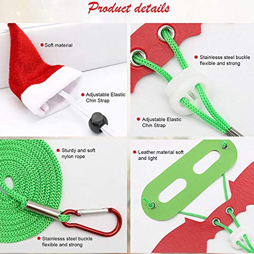 Sawyd Christmas Bearded Dragon Santa Hat Scarf Lizard Leash Harne...