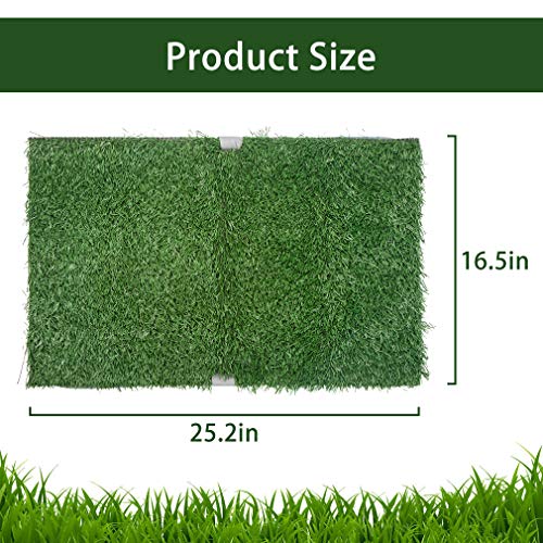 SCENEREAL Artificial Dog Grass Mat with Washable Pee Pads Set 2 P...