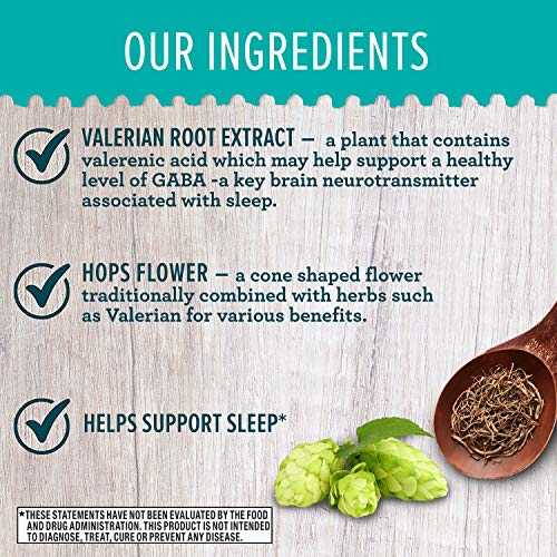 Schiff Valerian Root Extract & Hops Flower Vegetarian Capsules, ...