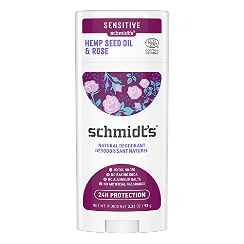 Schmidts Aluminum Free Natural Deodorant for Women and Men, Hemp...