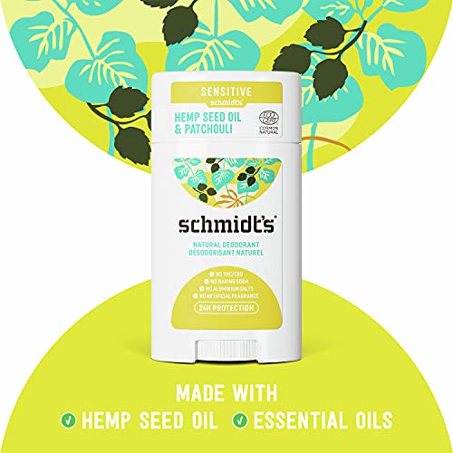 Schmidts Sensitive Skin Natural Deodorant with Hemp Seed Oil For...