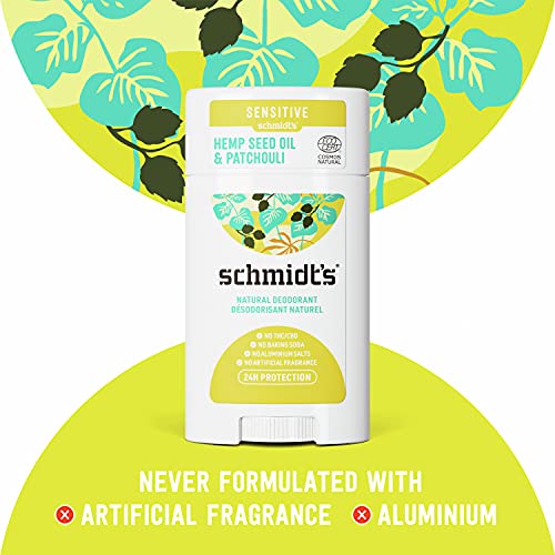 Schmidts Sensitive Skin Natural Deodorant with Hemp Seed Oil For...