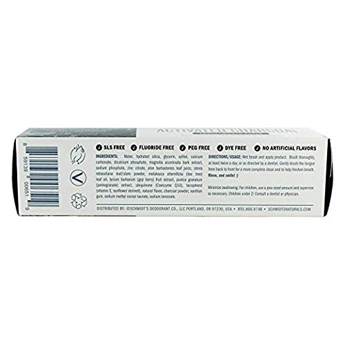 Schmidts Wondermint with Activated Charcoal Toothpaste, 4.70 oz ...