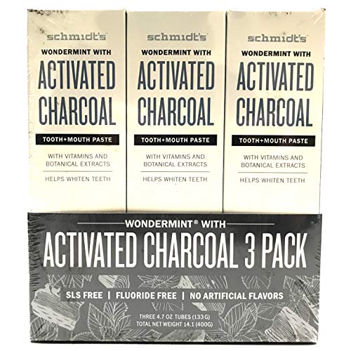 Schmidts Wondermint with Activated Charcoal Toothpaste, 4.70 oz ...