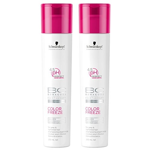 BC Bonacure COLOR FREEZE Silver Shampoo, 8.5-Ounce 2-Pack