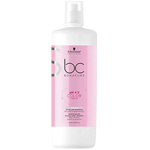 BC BONACURE pH 4.5 Color Freeze Micellar Silver Shampoo, 33.8-Ounce