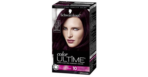 5. Schwarzkopf Color Ultime Hair Color Cream, 3.3 Amethyst Black (Packaging May Vary) - wide 5
