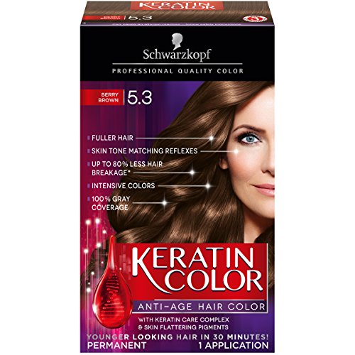Schwarzkopf Keratin Color Anti-Age Hair Color Kit, 5.3 Berry Brow...