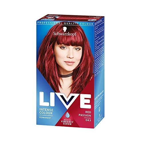 Schwarzkopf Live Intense Permanent Hair Colour Kit, Red Passion ...