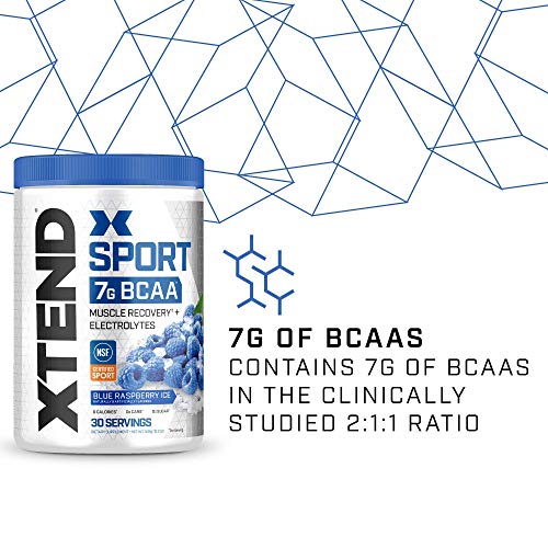 XTEND Sport BCAA Powder Blue Raspberry Ice - Electrolyte Powder f...