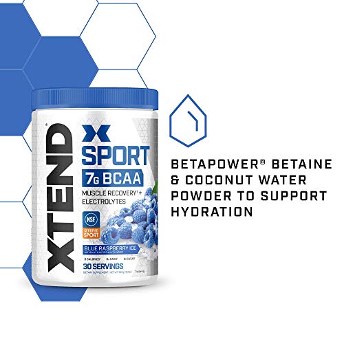 XTEND Sport BCAA Powder Blue Raspberry Ice - Electrolyte Powder f...