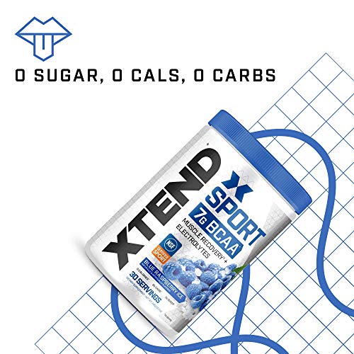 XTEND Sport BCAA Powder Blue Raspberry Ice - Electrolyte Powder f...