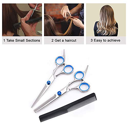 Hair Scissors,Hair Cutting Scissors Set,Barber Hair Thinning Shea...