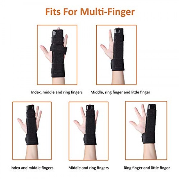 2 or 3 Finger Brace, Mallet Finger Splint, Adjustable Finger Supp...