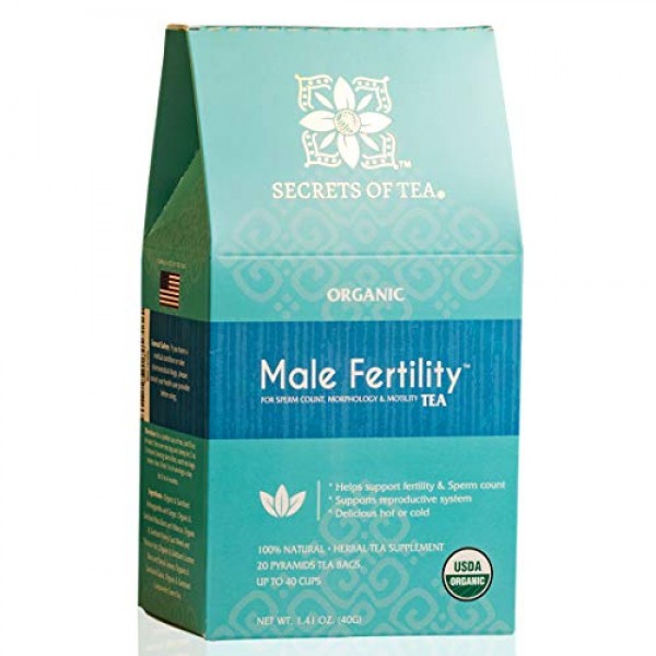Secrets Of Tea Male Fertility Tea - Natural USDA Organic Herbal T...