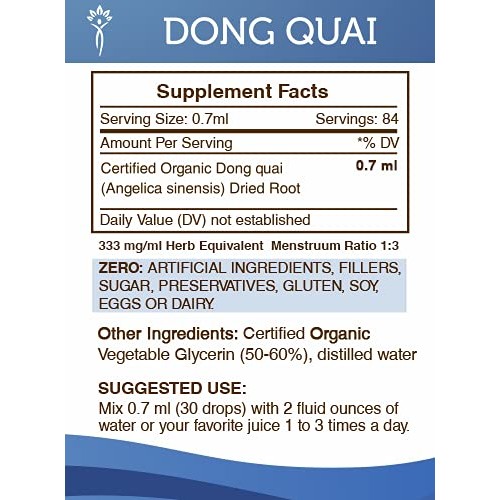 Dong Quai Tincture Alcohol-Free Liquid Extract, Organic Dong quai...