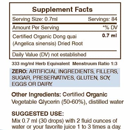 Dong Quai Tincture Alcohol-Free Liquid Extract, Organic Dong quai...