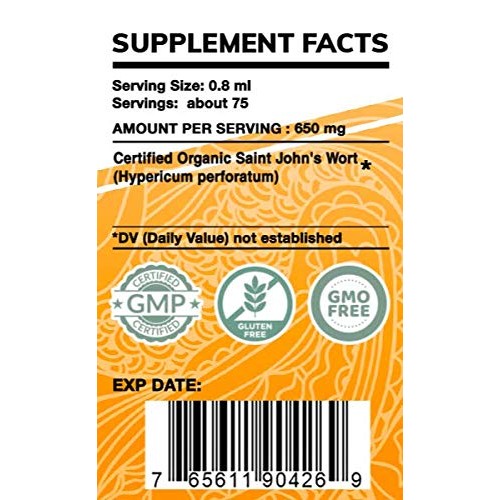 Garden Organics - St. Johns Wort Alcohol-Free Extract, Organic S...