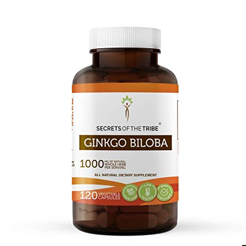 Ginkgo Biloba 120 Capsules, 1000 mg, Organic Ginkgo Biloba Ginkg...