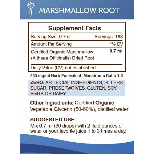 Marshmallow Alcohol-Free Liquid Extract, Organic Marshmallow Alt...