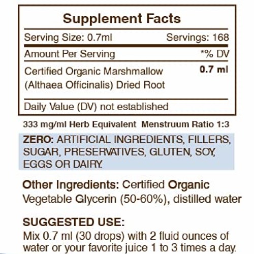 Marshmallow Alcohol-Free Liquid Extract, Organic Marshmallow Alt...