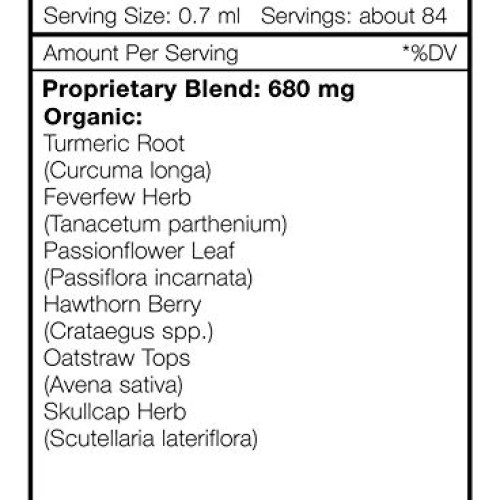 Nerve Secret Alcohol Extract, Tincture, Turmeric, Feverfew, Passi...