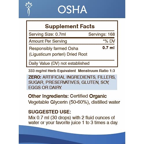 OSHA Alcohol-Free Liquid Extract, Responsibly farmed OSHA Ligust...