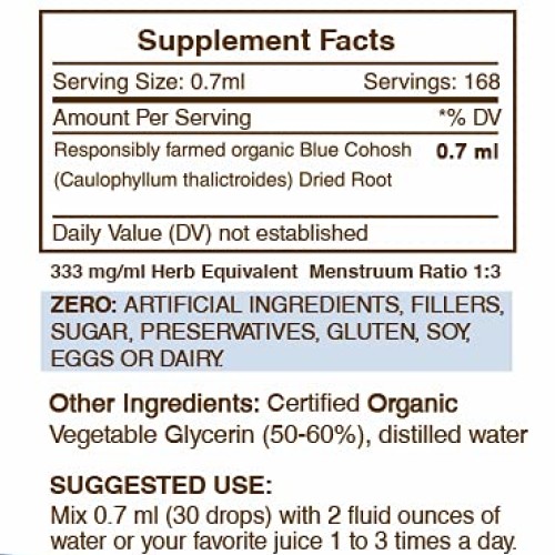 Secrets Of The Tribe Blue Cohosh Alcohol-Free Tincture Glycerite...
