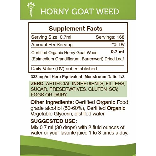 Secrets Of The Tribe Horny Goat Weed Alcohol Tincture Liquid Dro...