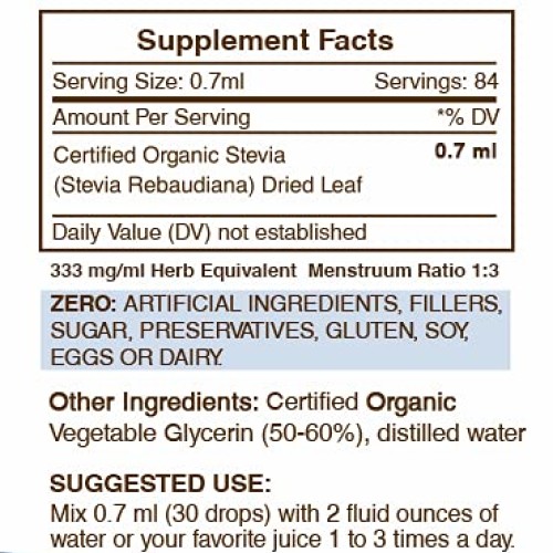 Secrets Of The Tribe Stevia Alcohol-Free Tincture Glycerite 653...