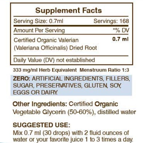 Secrets Of The Tribe Valerian Alcohol-Free Tincture Glycerite 6...