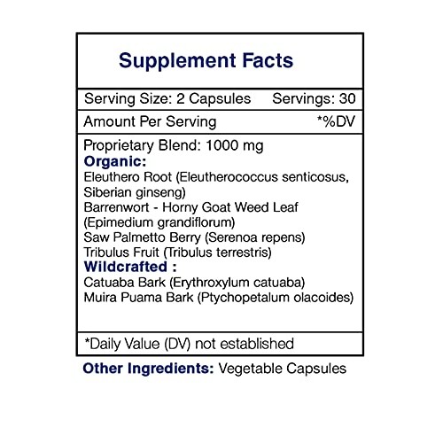Tribal Vigor, 60 Capsules, 1000 mg, Eleuthero Siberian Ginseng, C...