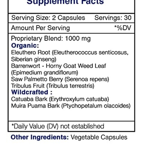 Tribal Vigor, 60 Capsules, 1000 mg, Eleuthero Siberian Ginseng, C...