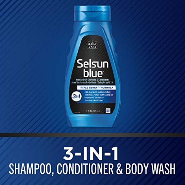 Selsun Blue Active 3in1 Dandruff Shampoo, 11 Fl Oz