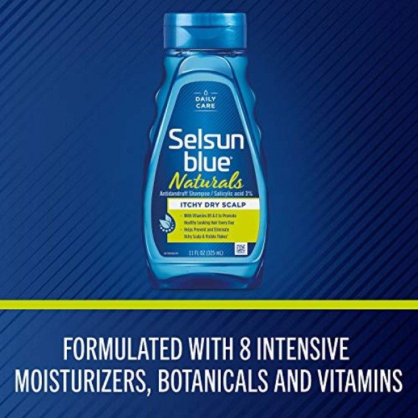 Selsun Blue Naturals Itchy Dry Scalp Anti-dandruff Shampoo, 11 fl...