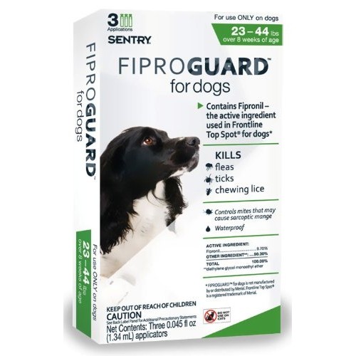 SENTRY Fiproguard for Dogs, Flea and Tick Prevention for Dogs 23...