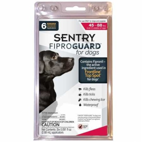 SENTRY Fiproguard for Dogs, Flea and Tick Prevention for Dogs 45...