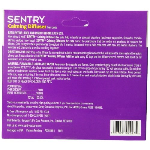 Sentry 484243Sentry Calming Diffuser for Cats, 1.5-Ounce