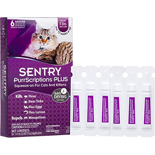 Sentry PurrScriptions Plus Cat & Kitten Squeeze-On Flea & Tick Co...