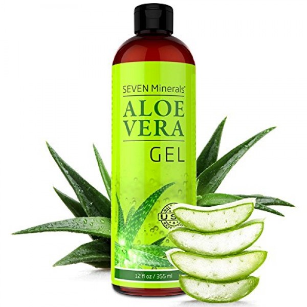 Aloe Vera Gel - 99% Organic, Big 12 oz - NO XANTHAN, so it Absorb...