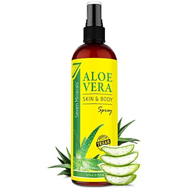 Organic Aloe Vera Spray for Body & Hair - From Freshly Cut Aloe P...