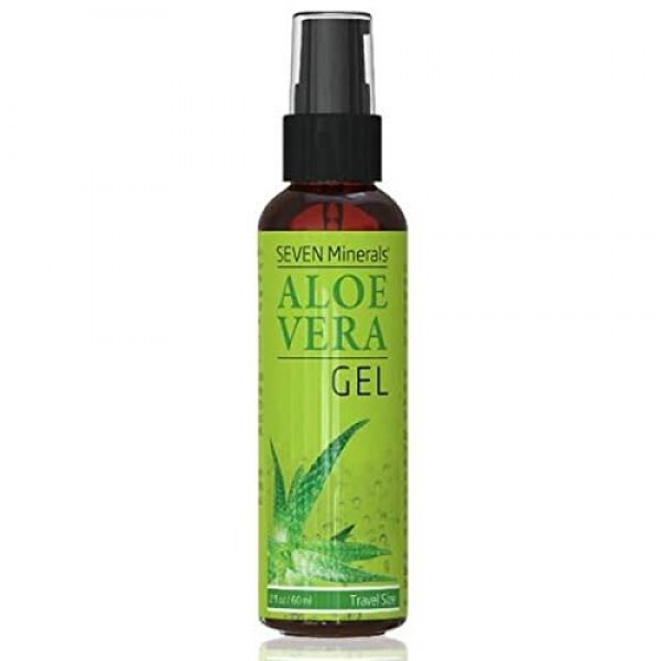 Travel Size Organic Aloe Vera Gel with 100% Pure Aloe From Freshl...