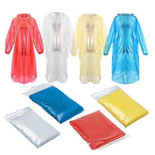 Shan-S 20 Pieces Rain Ponchos, Disposable Adult Emergency Waterpr...