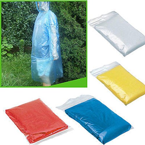 Shan-S 20 Pieces Rain Ponchos, Disposable Adult Emergency Waterpr...
